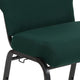 Hunter Green Fabric/Silver Vein Frame |#| 20.5inch Hunter Molded Foam Stacking Church Chair