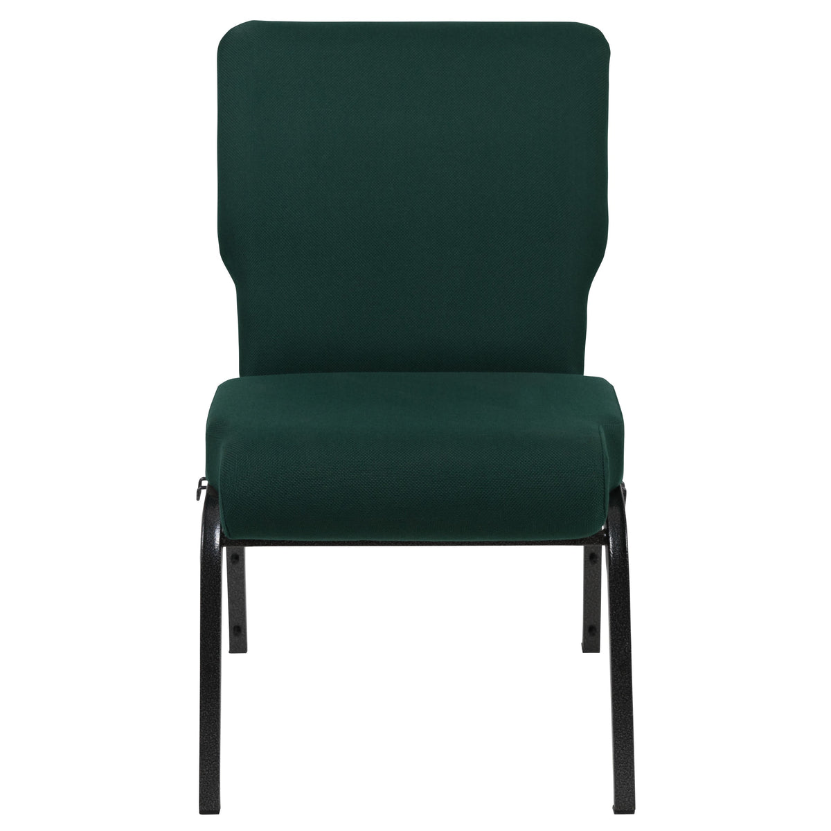 Hunter Green Fabric/Silver Vein Frame |#| 20.5inch Hunter Molded Foam Stacking Church Chair
