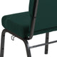 Hunter Green Fabric/Silver Vein Frame |#| 20.5inch Hunter Molded Foam Stacking Church Chair