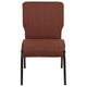 Cinnamon Fabric/Gold Vein Frame |#| 20.5inch Cinnamon Molded Foam Stacking Church Chair