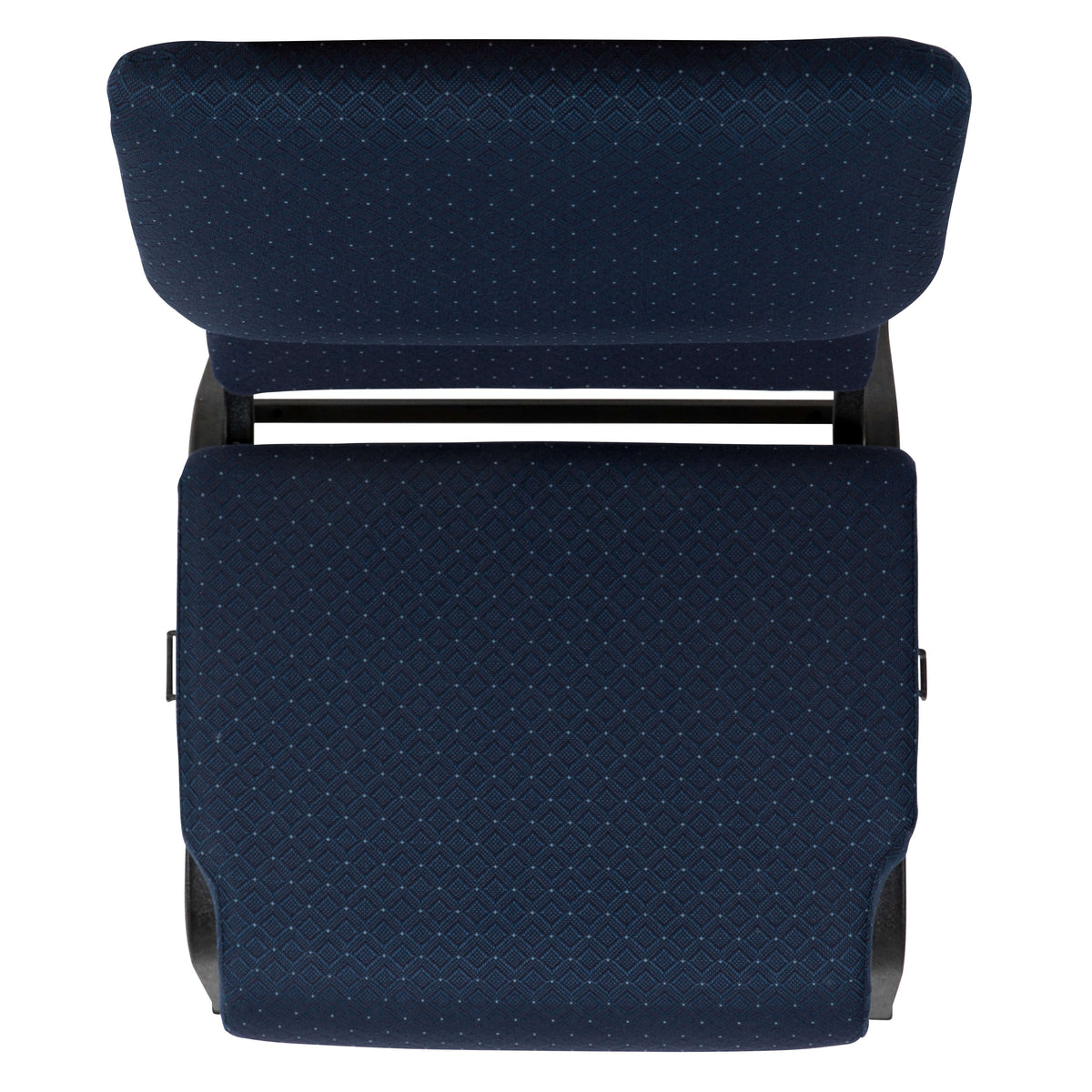 Cobalt Fabric/Black Frame |#| 20.5inch Cobalt Molded Foam Stacking Church Chair