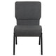 Black Marble Fabric/Black Frame |#| 20.5inch Marble Molded Foam Stacking Church Chair