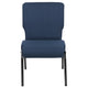Navy Fabric/Silver Vein Frame |#| 20.5inch Navy Molded Foam Stacking Church Chair