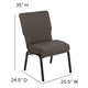 Fossil Fabric/Black Frame |#| 20.5inch Fossil Molded Foam Stacking Church Chair