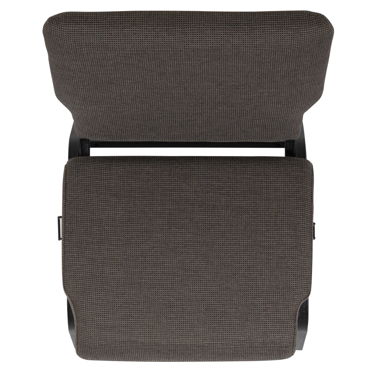 Fossil Fabric/Black Frame |#| 20.5inch Fossil Molded Foam Stacking Church Chair