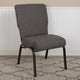 Charcoal Gray Fabric/Silver Vein Frame |#| 20.5inch Charcoal Molded Foam Stacking Church Chair