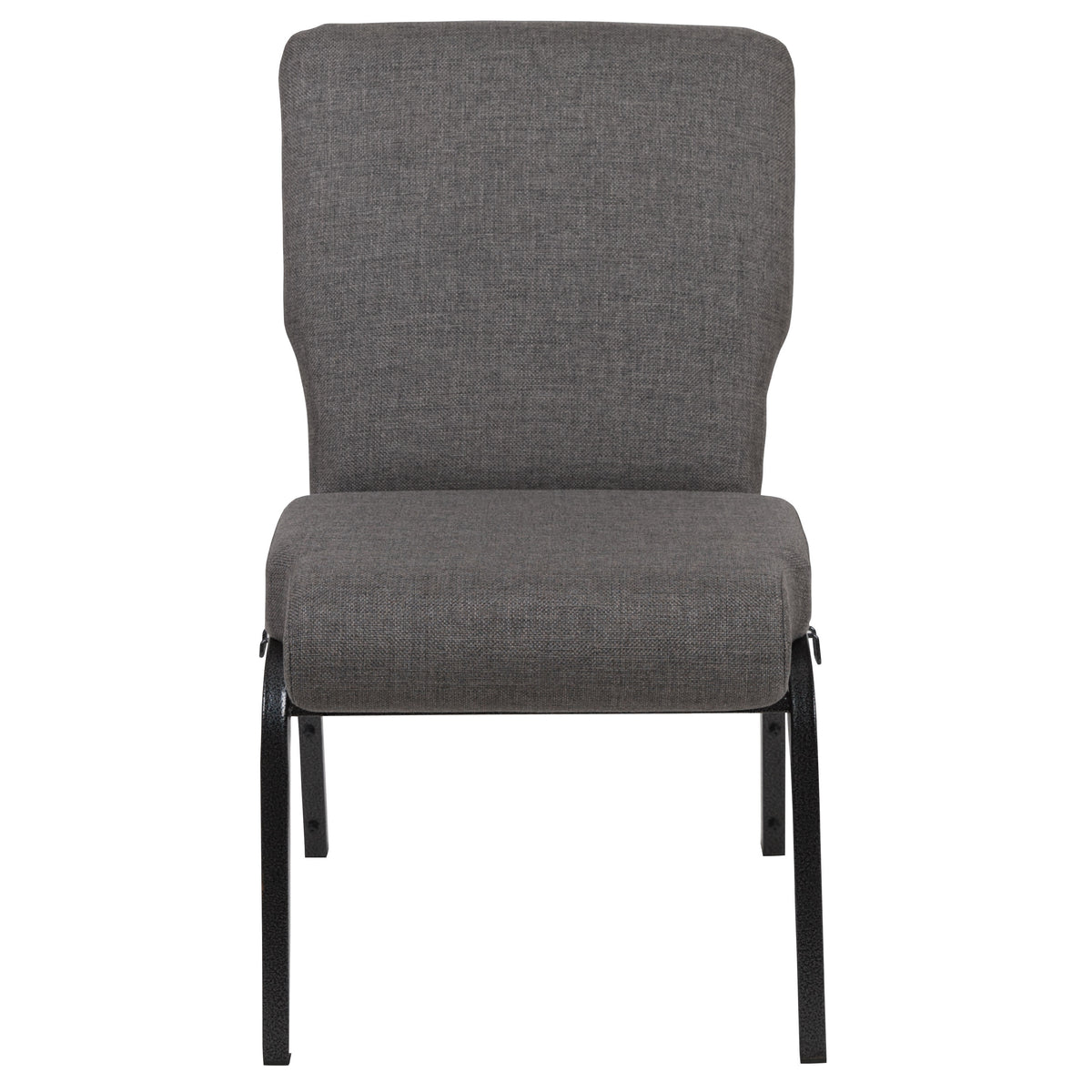 Charcoal Gray Fabric/Silver Vein Frame |#| 20.5inch Charcoal Molded Foam Stacking Church Chair