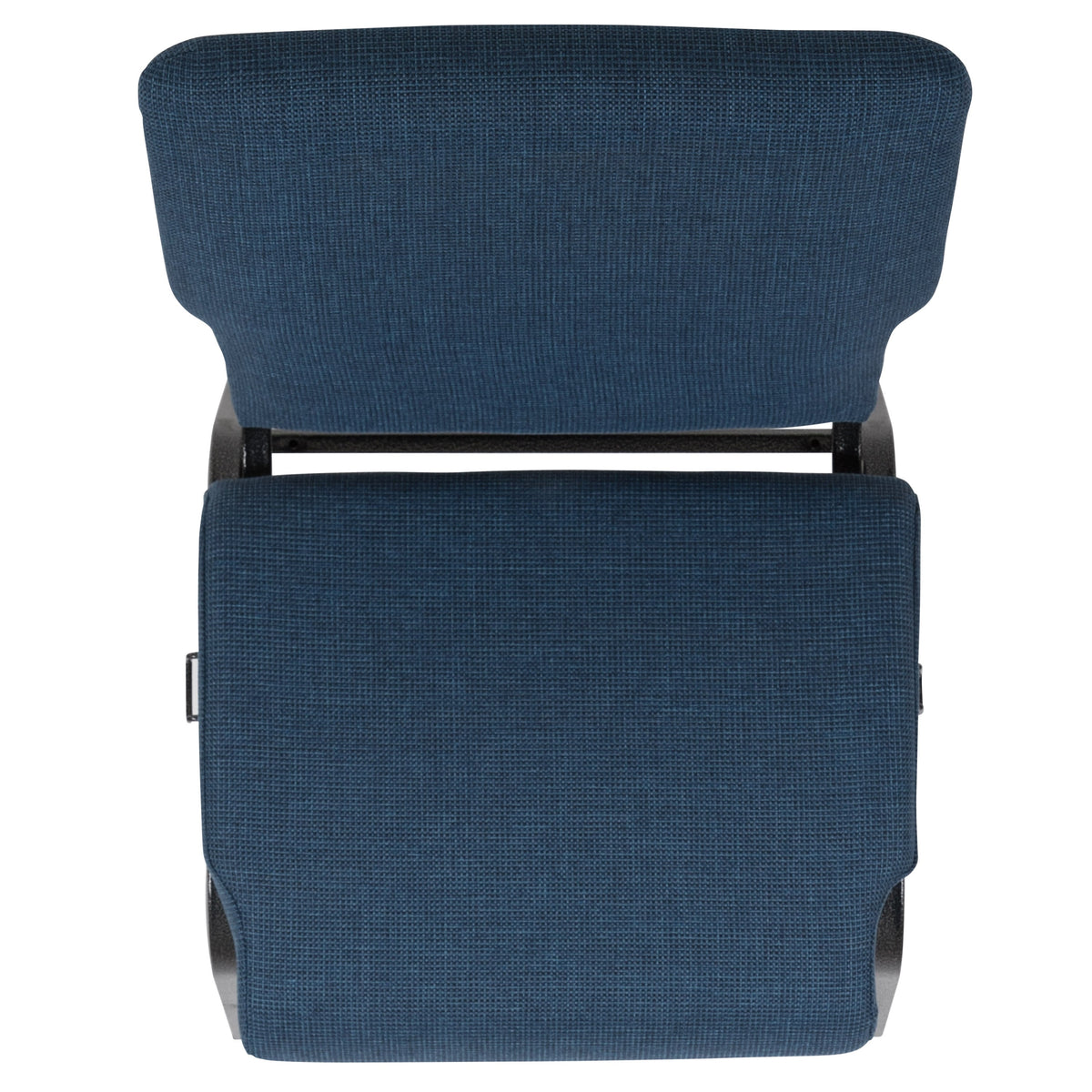 Blue Fabric/Silver Vein Frame |#| 20.5inch Blue Molded Foam Stacking Church Chair