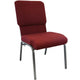 Maroon Fabric/Silver Vein Frame |#| Maroon Church Chairs 18.5 in. Wide