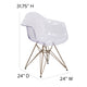 Transparent Side Chair with Arms and Gold Base - Accent & Side Chair