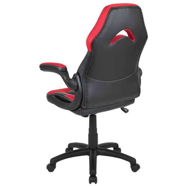 Gaming Desk & Chair Set: Lumbar Support, Arms, Cupholder, Headphone Hook