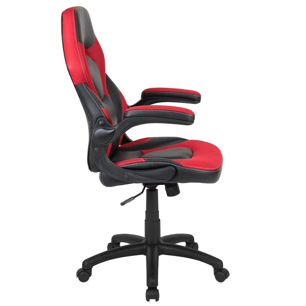 Gaming Desk & Chair Set: Lumbar Support, Arms, Cupholder, Headphone Hook