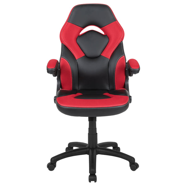 Gaming Desk & Chair Set: Lumbar Support, Arms, Cupholder, Headphone Hook