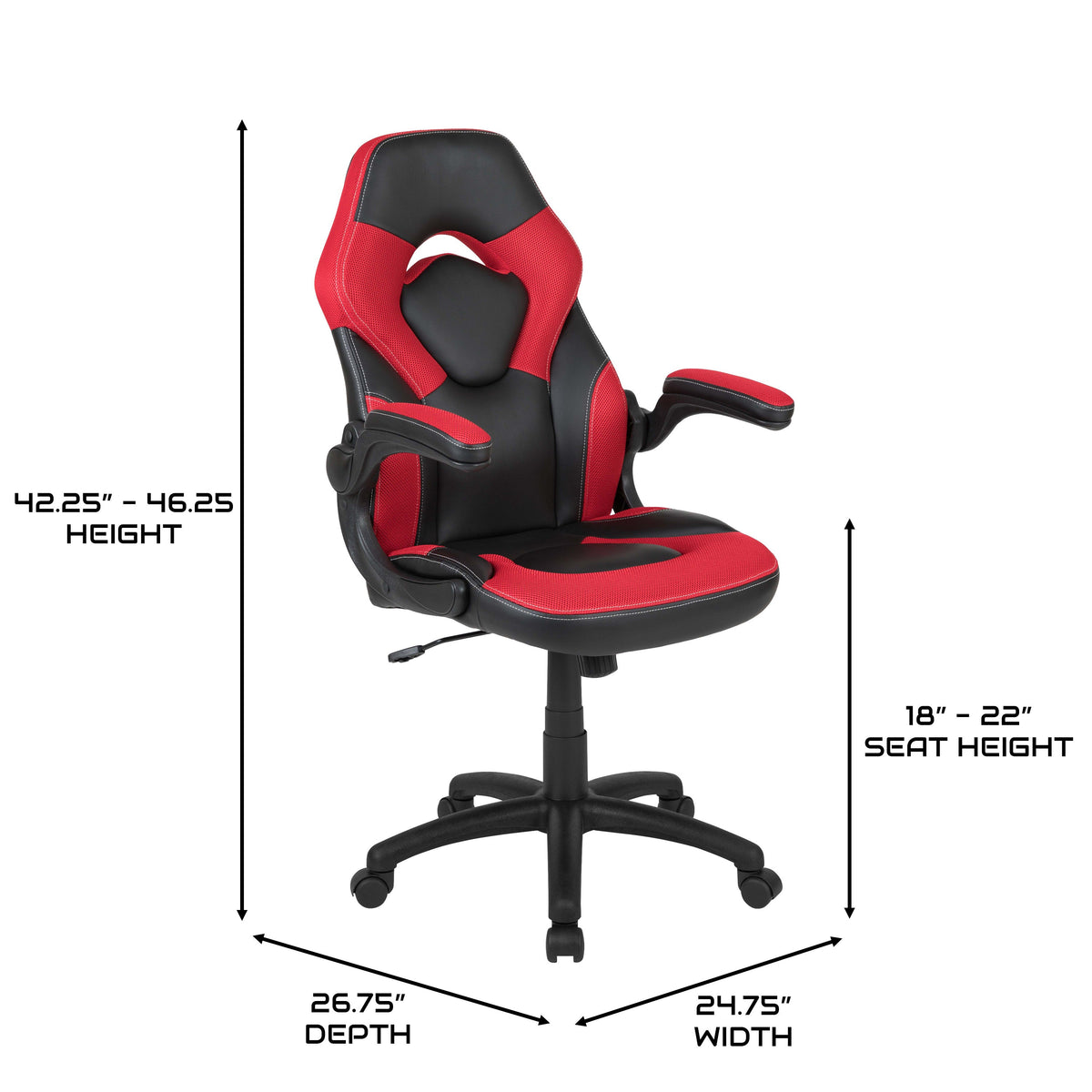 Gaming Desk & Chair Set: Lumbar Support, Arms, Cupholder, Headphone Hook