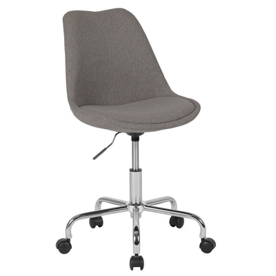 Aurora Series Mid-Back Fabric Task Office Chair with Pneumatic Lift and Chrome Base