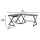 Teakwood Laminate L-Shape Computer Desk-Black Metal Frame-Pull-Out Keyboard Tray