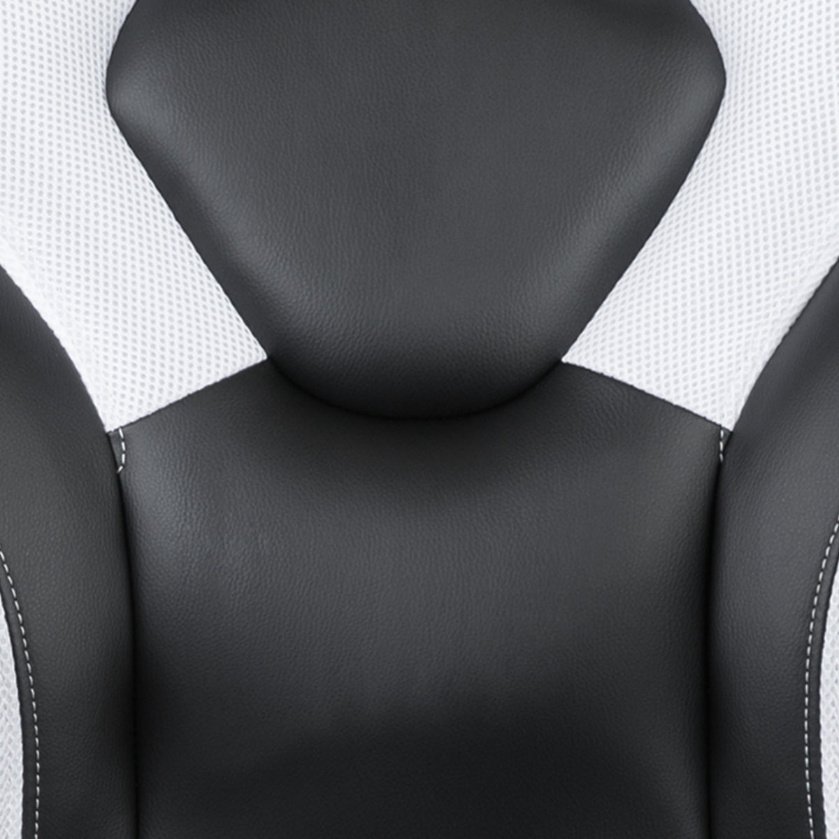 White |#| Ergonomic White and Black Computer Gaming Chair with Padded Flip-Up Arms