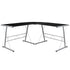 BlackArc ArcTec Ice L-Shaped Gaming Desk with Tempered Glass Top and Powder Coated Steel Frame