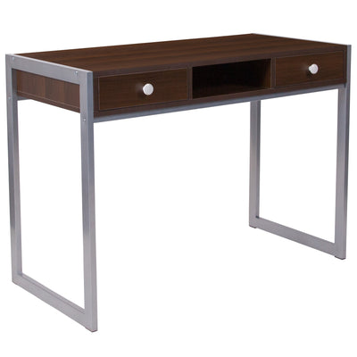 Bradley Desk with Silver Metal Frame