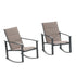 Brazos Set of 2 Outdoor Rocking Chairs with Flex Comfort Material and Metal Frame