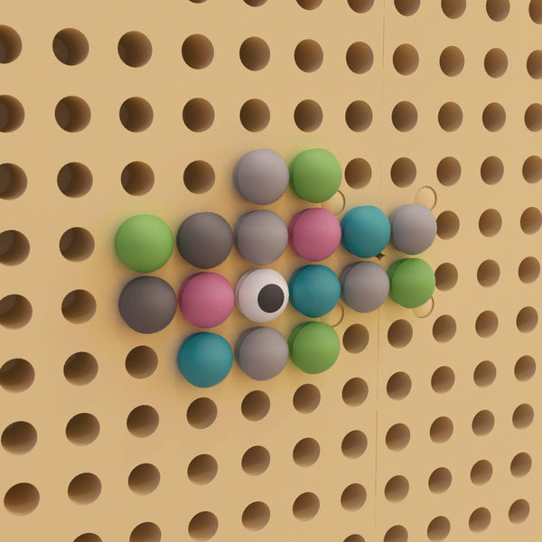 Pastel Plastic Peg Set for STEAM Wall Systems - 512 Pieces