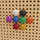 Jumbo Multicolor Plastic Peg Set for STEAM Wall Systems - 64 Pieces