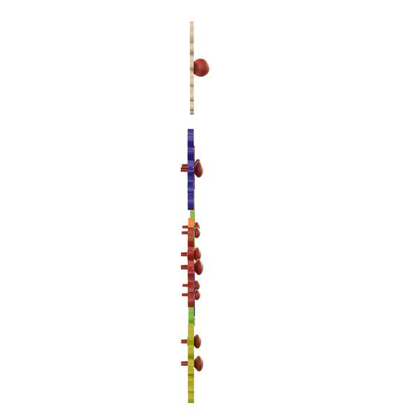 Multicolor 79 Piece Chain and Gears Accessory Set for Modular STEAM Wall Systems