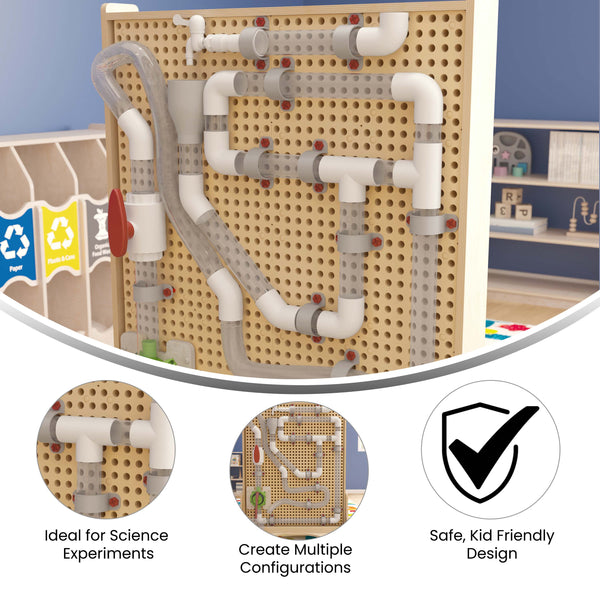 Commercial Grade 80 Piece Pipe Builder Set for Modular STEAM Wall Systems