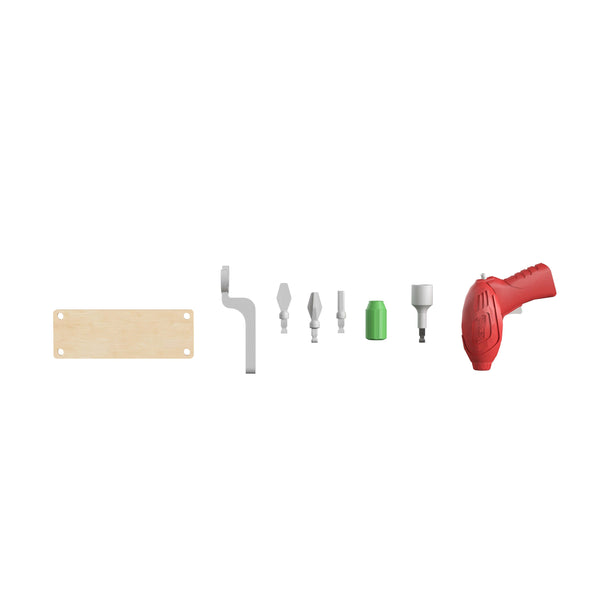 8 Piece Modular STEAM Wall Tool and Holder Accessory Kit with Working Drill