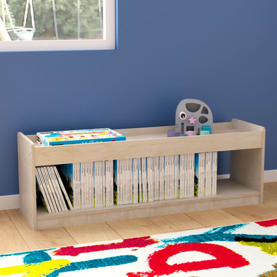 Bright Beginnings Commercial Grade Modular Wooden Classroom Open Storage Unit with Upper Shelf - View 2