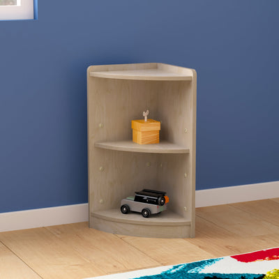 Bright Beginnings Commercial Grade Wooden Classroom Corner Storage Unit with Rounded Front Edges, Safe, Kid Friendly Design - View 2