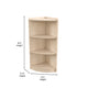 Commercial Grade Natural Finish Wooden Classroom 3 Tier Corner Storage Unit
