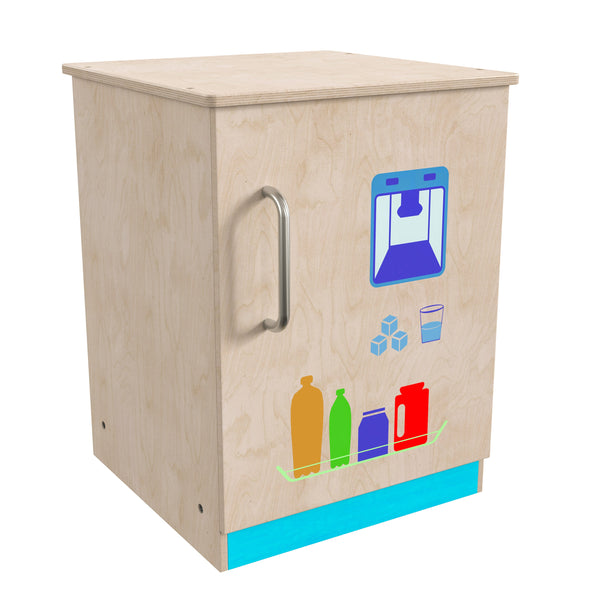 Wooden Commercial Grade Kid's Kitchen Refrigerator with Storage