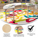 Commercial Grade Adjustable Height Half Circle Wood Activity Table - Beech/White