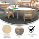 Commercial Grade Half Circle Wooden Classroom Activity Table - Beech