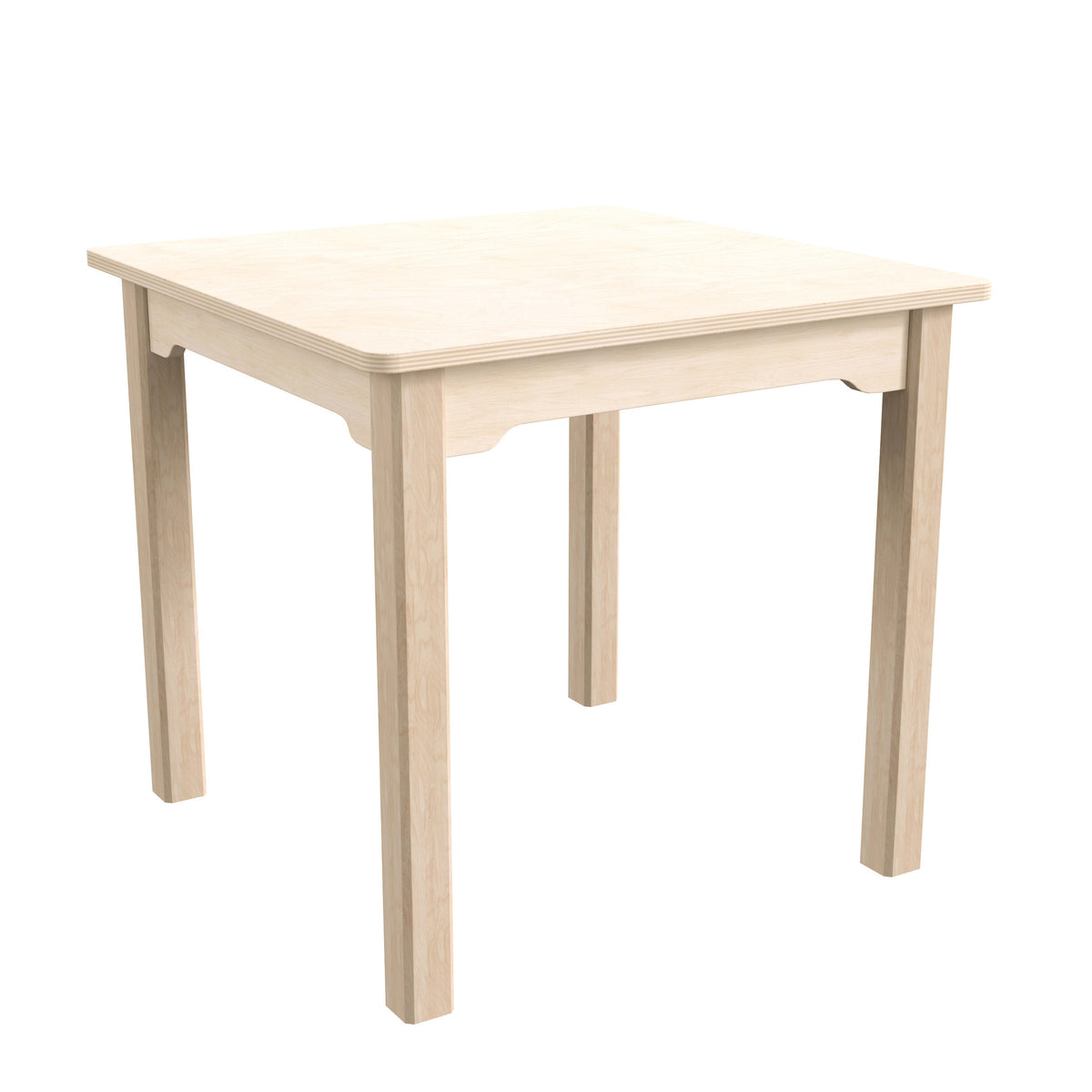 Commercial Grade 23.5inch Square Wooden Preschool Classroom Activity Table - Beech