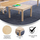 Commercial Grade 23.5inch Square Wooden Preschool Classroom Activity Table - Beech