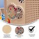 Commercial Grade STEAM Wall Wooden Turning Gears Accessory Board - Multicolor