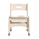 Commercial Grade 10 Inch Natural Wood Classroom Chairs with Carry Handle-2 Pack