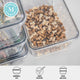 Premium 6.75" x 5" Clear Plastic Storage Boxes with Lids - Set of 4