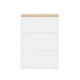 Clear/Light Natural |#| Premium Clear Plastic Storage Bins with Lt Natural Paulownia Wood Lid-3.75"x3"