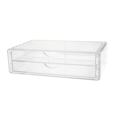 Brody Plastic Stackable Office Desktop Organizer Box with 2 Drawers - View 1