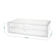 Desktop Organization Box with 2 Half Moon Opening Pullout Drawers-Clear Plastic