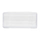 Desktop Organization Box with 2 Half Moon Opening Pullout Drawers-Clear Plastic