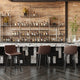 Chocolate Brown LeatherSoft |#| Set of 2 Commercial Armless Metal Counter Stools - Chocolate Brown LeatherSoft