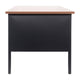 Walnut |#| Commercial Double Pedestal Desk with 5 Locking Drawers in Walnut-50x60