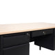 White Oak |#| Commercial Double Pedestal Desk with 5 Locking Drawers in White Oak-50x60