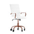 Camilia Mid-Back Executive Swivel Office Chair with Arms, and Transparent Roller Wheels