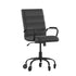 Camilia Mid-Back Executive Swivel Office Chair with Arms, and Transparent Roller Wheels