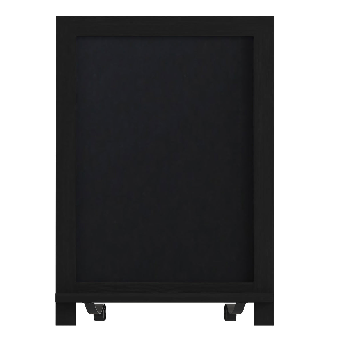 Black,12inchW x 1.88inchD x 17inchH |#| 10 Pack 12inch x 17inch Tabletop or Wall Mount Magnetic Chalkboards - Black